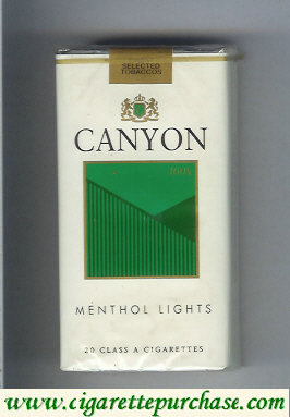 Canyon Menthol Lights 100s cigarettes